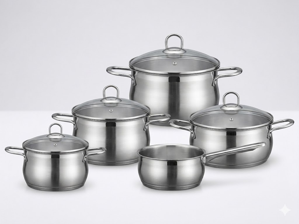 Cooking pot set (5 pots)/Kookpotset (5 potten)
